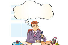 Algunas reflexiones sobre el crecimiento de una firma profesional Dibujo de una persona con un bocadillo de conversación