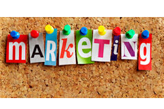 Marketing jurídico, también para pequeños despachos Palabra Marketing en un corcho
