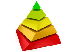 Pirámide multicolor
