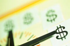 Facturación y horas de trabajo Un reloj que en vez de números tiene la señal del dólar