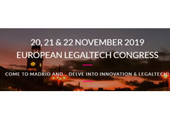 El Congreso Europeo de Legaltech 2019 logra el apoyo de los principales operadores del sector legal Congreso Europeo de Legaltech 2019