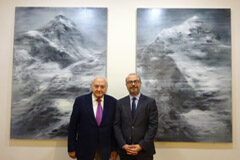 AGM Abogados celebra por primera vez la exposición de “The Laws of Art” Isidre Bohigas, presidente de Piramidón, Centre d’Art Contemporani (izquierda) y a Jordi Rovira, CEO de AGM Abogados (derecha)
