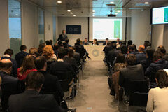 Herbert Smith Freehills considera que los PPAS serán un instrumento esencial para el desarrollo de proyectos de energía renovables en España Un momento del evento