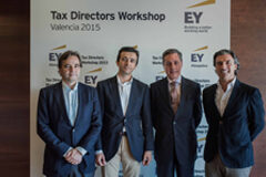 La nueva era en la relación del contribuyente con la Administración Tributaria, a debate en el Tax Directors Workshop Eduardo Sanfrutos y Ramón Palacín, socios de EY Abogados, con Santiago Menéndez, Director General de la Agencia Tributaria y Federico Linares, socio director general de EY Abogados