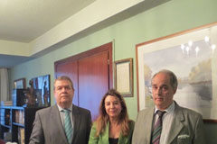 Los Abogados urbanistas analizarán las sentencias del Tribunal Supremo sobre la revisión del Plan General de Madrid En la imagen esta el Magistrado Cesar Tolosa Tribiño, de la Sala 3ª del Tribunal Supremo, la abogada Urbanista María de los Reyes Rueda Serrano, y el Presidente de la Asociación de Urbanistas José María García Gutiérrez