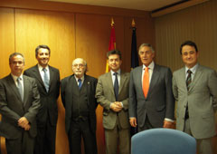 de izda. a dcha., López y García de la Serrana, Álvarez Camiña, Medina Crespo, Lozano Aragüés, Barrero Valverde e Íscar de Hoyos.