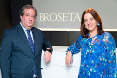 Alberto Palomar, nuevo socio de Broseta Alberto Palomar Olmeda y Rosa Vidal