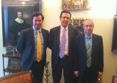 De izquierda a Derecha, Esteban Ceca Gómez, J. Nicolás de Sala y Esteban Ceca Magán.