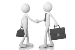 La confianza como condición indispensable (y discreta) del e-Gobierno Dos muñequitos blancos dándose la mano