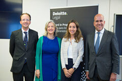 Deloitte Legal y Talengo lanzan el ciclo Board In Progress: retos para los Consejos de Administración De izda. a dcha. Jose María Elías de Tejada (Deloitte Legal); Matilde García Duarte (AENA); Begoña Fernández (Deloitte Legal) y José Ignacio Jiménez (Talengo)