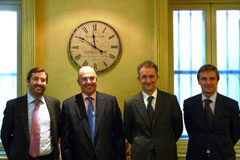 Al hilo de los conflictos entre la nueva ley de prevención de blanqueo y la ley de protección de datos De izda. a drcha. Ignacio Zurdo, Jesús Díaz Mauriño, Gonzalo Rivas y Sergio Salcines