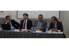 La prisión permanente revisable modificará de forma sustancial el derecho penitenciario actual De izquiera a derecha: Guillermo Bendicho, socio de Brenes Abogados; Enrique Sanz, doctor en Derecho Penitenciario; Esteban Mestre, catedrático en Derecho Penal; y Juan José Brenes, socio director de Brenes Abogados. Foto: Lawyerpress