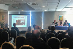 Donde no llega el Derecho de sociedades, aparece el Derecho concursal De izda. a dcha. Enrique Díaz Revorio, Paula Herrero y Francisco Soriano Guzmán.