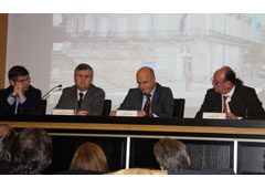 Empresas gallegas se encuentran con despachos para iniciar su internacionalización Victor Cortizo, Socio Director de Cortizo Abogados, Jose Manuel Rodríguez, gerente de Inorde, Xosé Manuel Baltar Blanco, Presidente de la Diputación Provincial de Ourense y Hans A. Böck, Director de Lawyerpress (de izquierda a derecha)