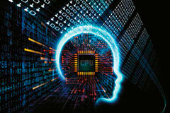 La inteligencia artificial y los despachos Silueta de una cabeza con la palabra CPU