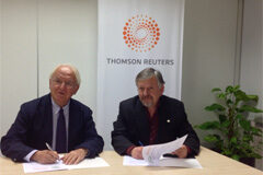 Thomson Reuters y AEPSAL alcanzan un acuerdo de colaboración con importantes ventajas en materia de riesgos laborales Javier Moscoso y Josep Orrit