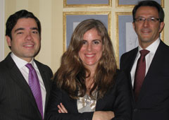 de izq. a dcha: Raimundo Ortega, Marta Delgado y Victor Casarrubios.