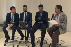 Los juristas aprenden las claves del desarrollo de apps en el debate #innotech, patrocinado por Thomson Reuters De izqda. a dcha., Francisco de Lorenzo, Alfredo Pascual, Carlos Tabernero y María Jesús González-Espejo.