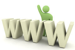 Marcas y dominios webs, compañeros inseparables Muñeco verde y tres w