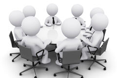 ¿Es aplicable el marketing en los despachos de abogados? Muñequitos reunidos en torno a una mesa