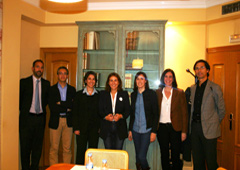 Los patronos, de izquierda a derecha, Daniel Tejada, Javier García Medina, Mari Cruz Taboada, Montaña Benavides, Noelia Martínez, María Sánchez e Ignacio Sáez