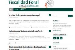 Garrigues lanza el blog “Fiscalidad Foral” para informar a las empresas sobre las novedades fiscales del País Vasco Imagen de la página del blog “Fiscalidad Foral”