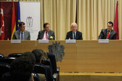Presentación en el ICAM del libro `La Franquicia´, reconocido internacionalmente como la mejor obra sobre esta temática De izda. a dcha.: Carlos Terrazas coordinador del libro, Alejandro Alonso Dregi ,diputado de la Junta de Gobierno del ICAM, Javier Moscoso del Prado, presidente del Consejo de Redacción de TR Aranzadi y Cívitas y Enrique Ortega, director de la obra