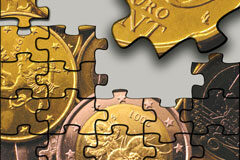 ¿Y si disminuyen los ingresos del Impuesto sobre Actividades Económicas? Puzzle hecho con euros.