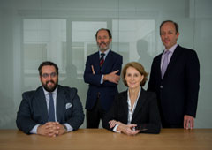 Isabel Dutilh, Teodoro de Agustín, José Peña y Fernando Lafita, socios de Argali Abogados