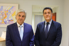 BUFETE CASADELEY incorpora a las oficinas de Madrid a Jose Antonio Otero A la izquierda Javier San Martín, socio fundador del despacho, y a su derecha, José Antonio Otero, abogado senior.