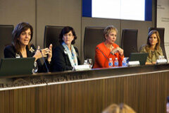 Confianza, pasión y visibilidad, claves para potenciar el liderazgo femenino en las empresas De izquierda a derecha: Amparo Moraleda, Consejera Independiente; Cani Fernández, socia de Cuatrecasas, Gonçalves Pereira; Nezha Hayat, Presidenta directa general de SOGELEASE; Mónica López-Monís, Secretaria General del Consejo de Administración de Bankin