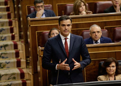 El presidente Sánchez en el Pleno del Congreso de los Diputados esta semana