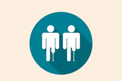 Accesibilidad… ¿Y eso qué es? ¿Poner rampas? Dibujo de dos personas con discapacidad