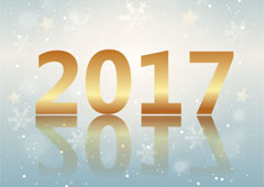 Tarjeta de felicitación para el nuevo año 2017