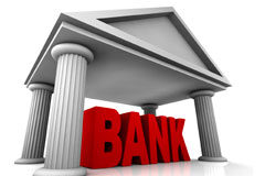 Cláusulas abusivas en la contratación bancaria Criterios determinantes de la ineficacia La palabra Bank en rojo debajo de un edificio