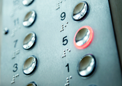 Los botones de un ascensor