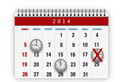 Los trabajadores no pueden elegir las vacaciones como en años anteriores Calendario con fechas indicadas y un aspa