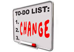 Change escrito en una pizarra Change escrito en una pizarra