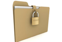 Cierre de la hoja registral Una carpeta con un candado