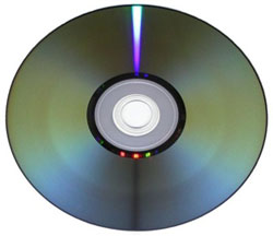 Un cd con números binarios