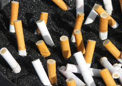 Cigarrillos apagados. Cigarrillos apagados.