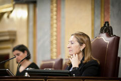 El Congreso aprueba una proposición no de ley para fomentar la mediación extrajudicial en la resolución de conflictos Ana Pastor, durante el Pleno del Congreso de los Diputados del martes 7 de marzo