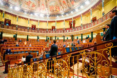 El Congreso autoriza una tercera prórroga del Estado de Alarma hasta el 10 de mayo Sesión de control en el Congreso de los Diputados