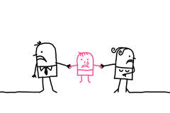 Aspectos clave del nuevo Reglamento europeo para conflictos familiares internacionales Dibujo de unos padres y una hija