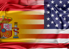 Bandera España y EEUU