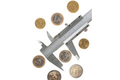 Bancos y desastres sobre plano XXI Calibre y monedas de euro