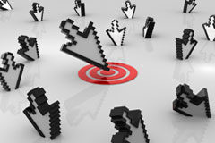 El posicionamiento de los despachos de abogados Varias flechas y una de ellas sobre una diana