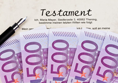 Testamento y billetes de 500 euros