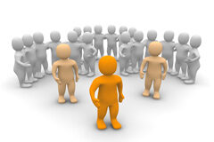 ¿Qué eres en tu despacho: líder o manager? Muñequito líder con su equipo