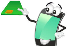 M-Commerce: Comercio electrónico desde el móvil Dibujo de un móvil con una tarjeta de crédito